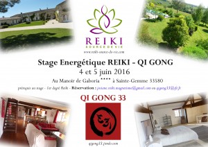 Affiche stage Reiki Qi gong
